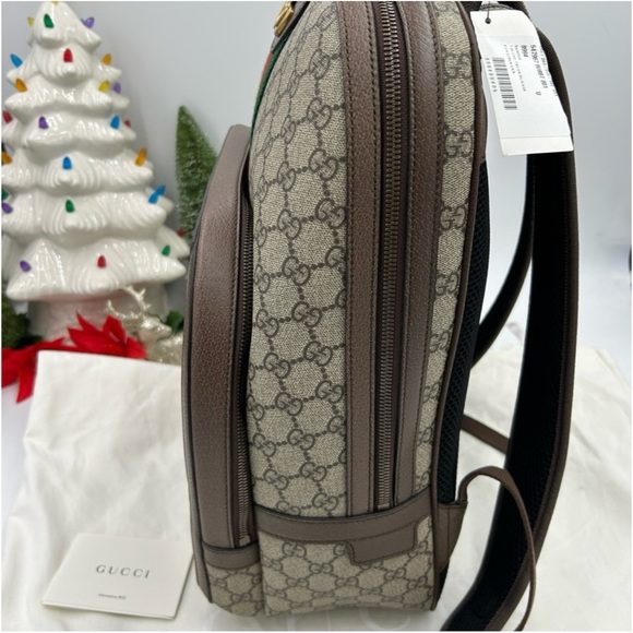 Gucci Ophedia GG Supreme, canvas and leather backpack made in Italy NWT - Picture 10 of 11